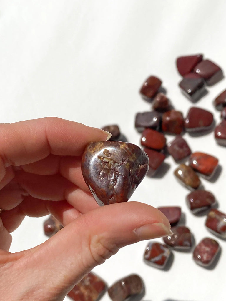 Brecciated Jasper Partially Tumbled | Small - Unearthed Crystals