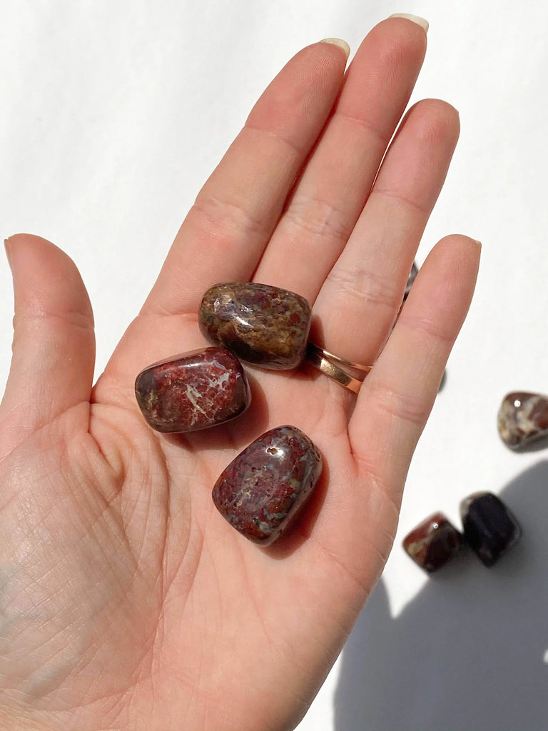 Brecciated Jasper Partially Tumbled | Small - Unearthed Crystals