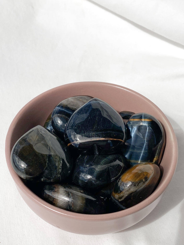 Hawk's Eye Heart | Large - Unearthed Crystals