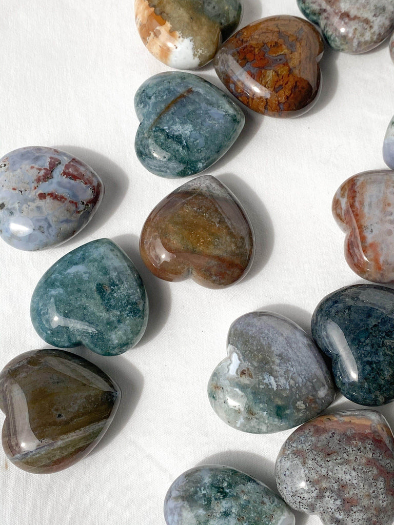 Ocean Jasper Heart | Large - Unearthed Crystals