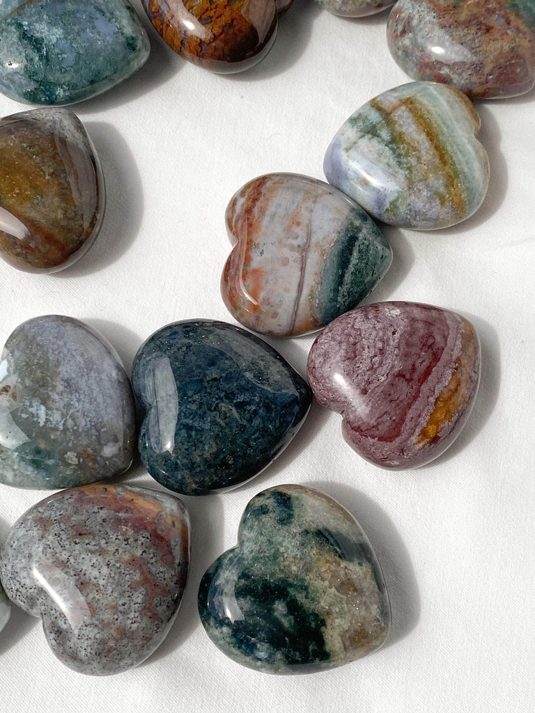 Ocean Jasper Heart | Large - Unearthed Crystals