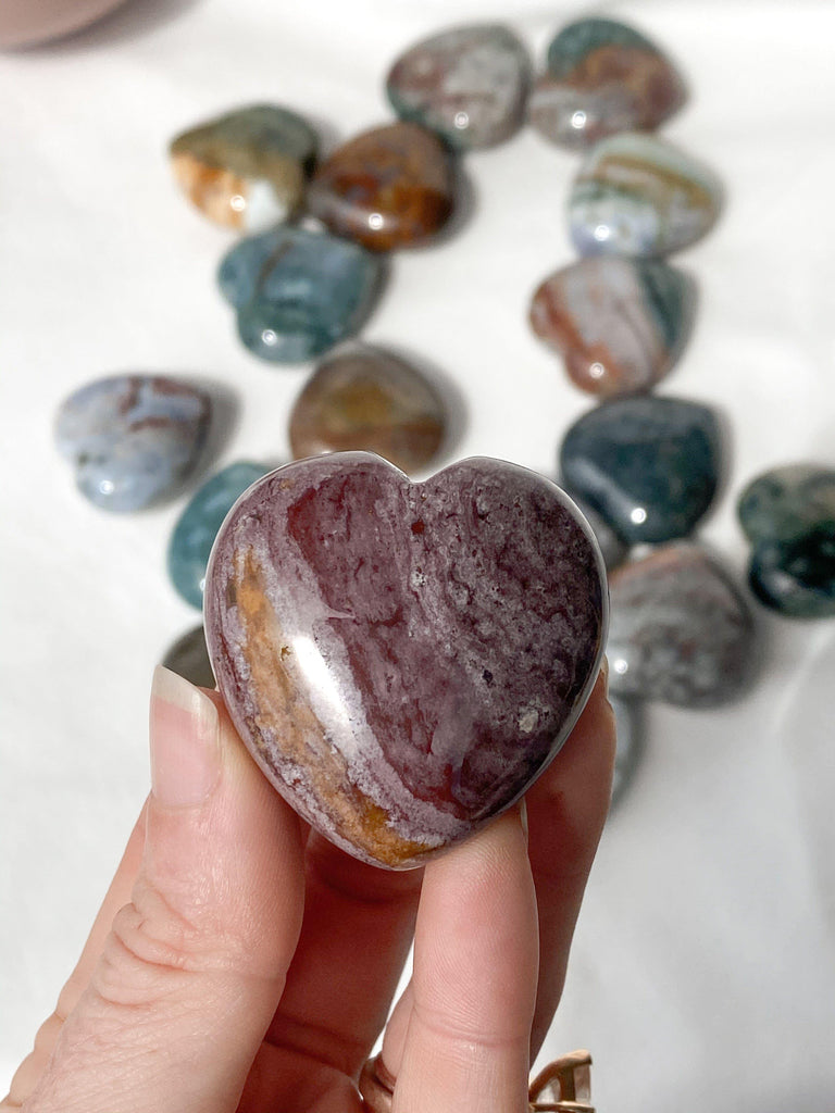 Ocean Jasper Heart | Large - Unearthed Crystals