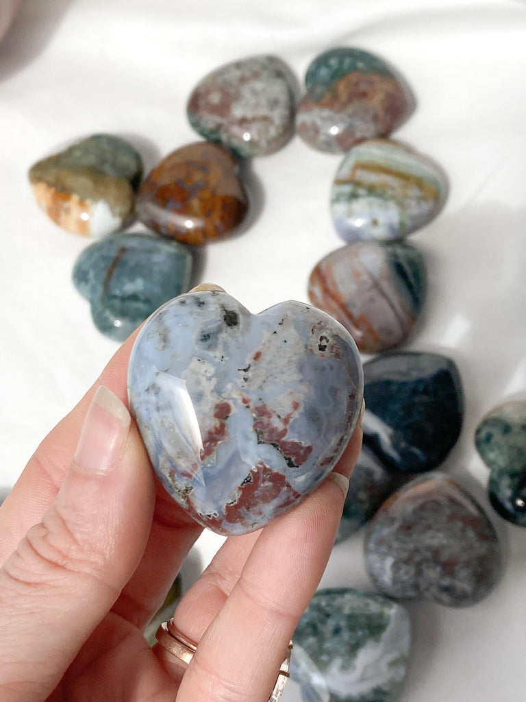Ocean Jasper Heart | Large - Unearthed Crystals