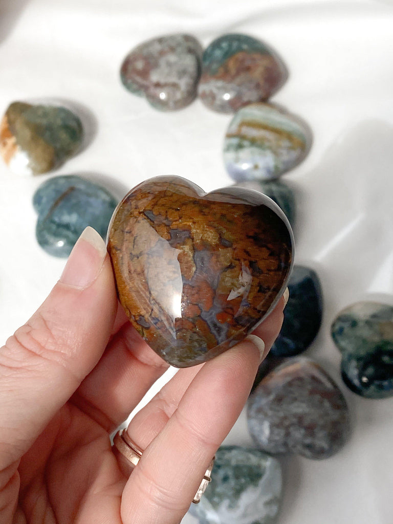 Ocean Jasper Heart | Large - Unearthed Crystals