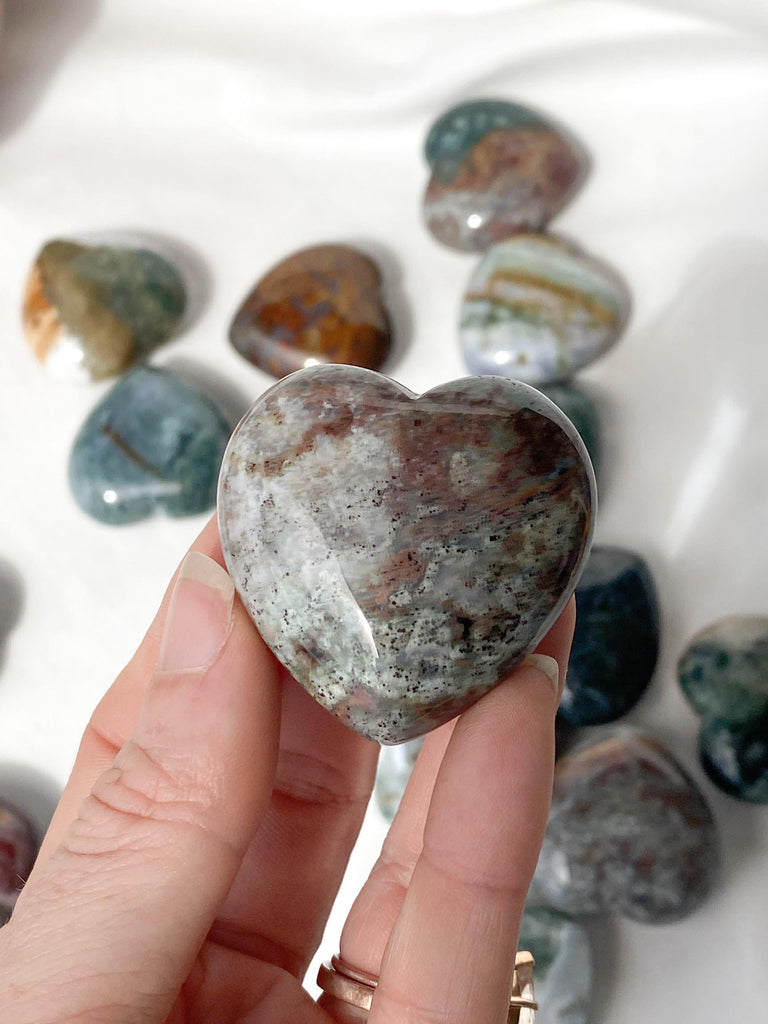 Ocean Jasper Heart | Large - Unearthed Crystals