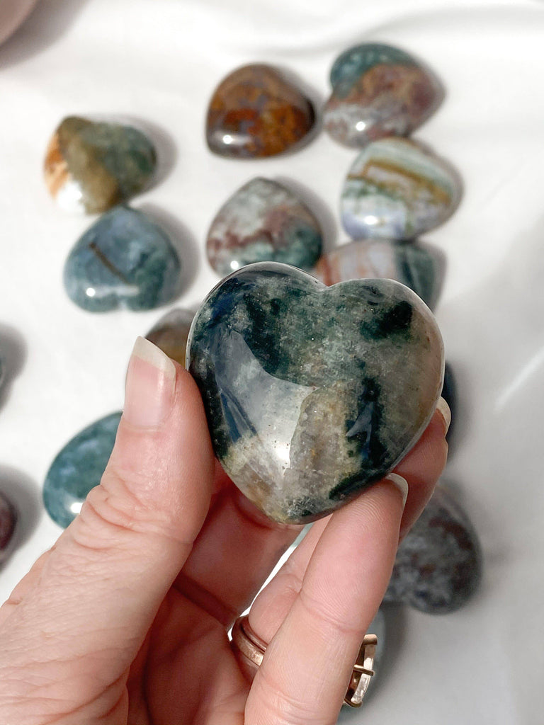 Ocean Jasper Heart | Large - Unearthed Crystals