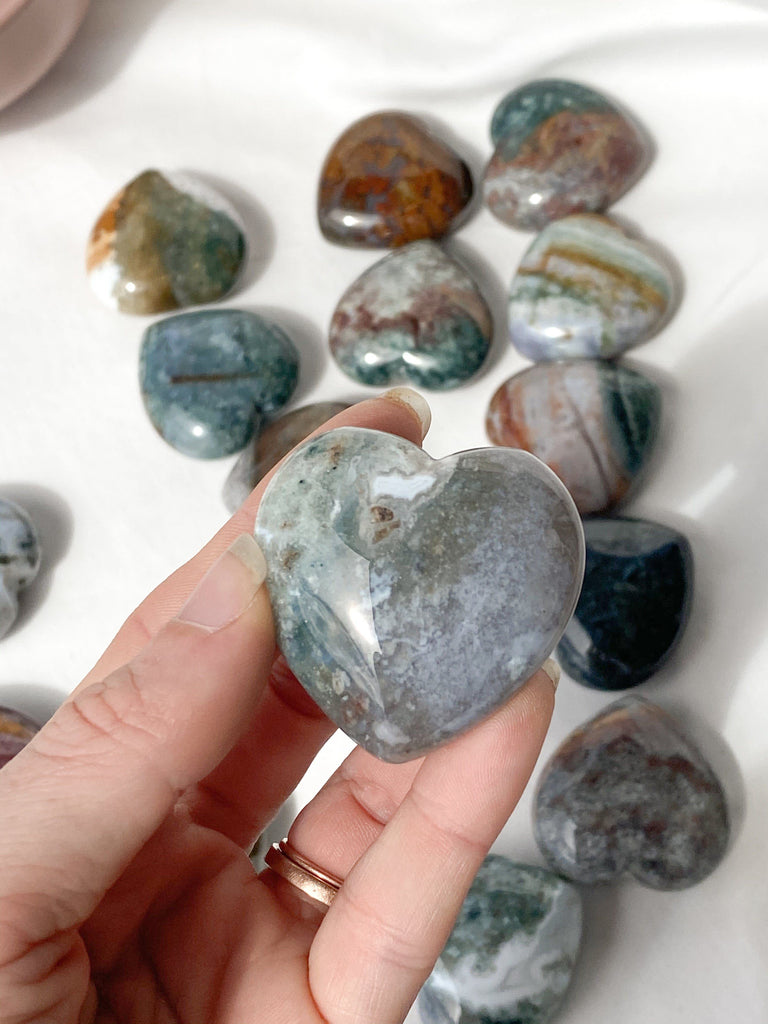 Ocean Jasper Heart | Large - Unearthed Crystals