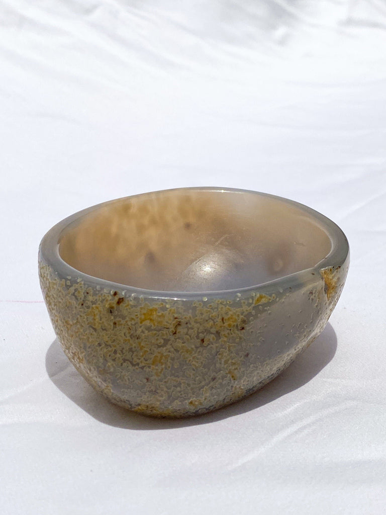 Natural Agate Carved Trinket Bowl - Unearthed Crystals