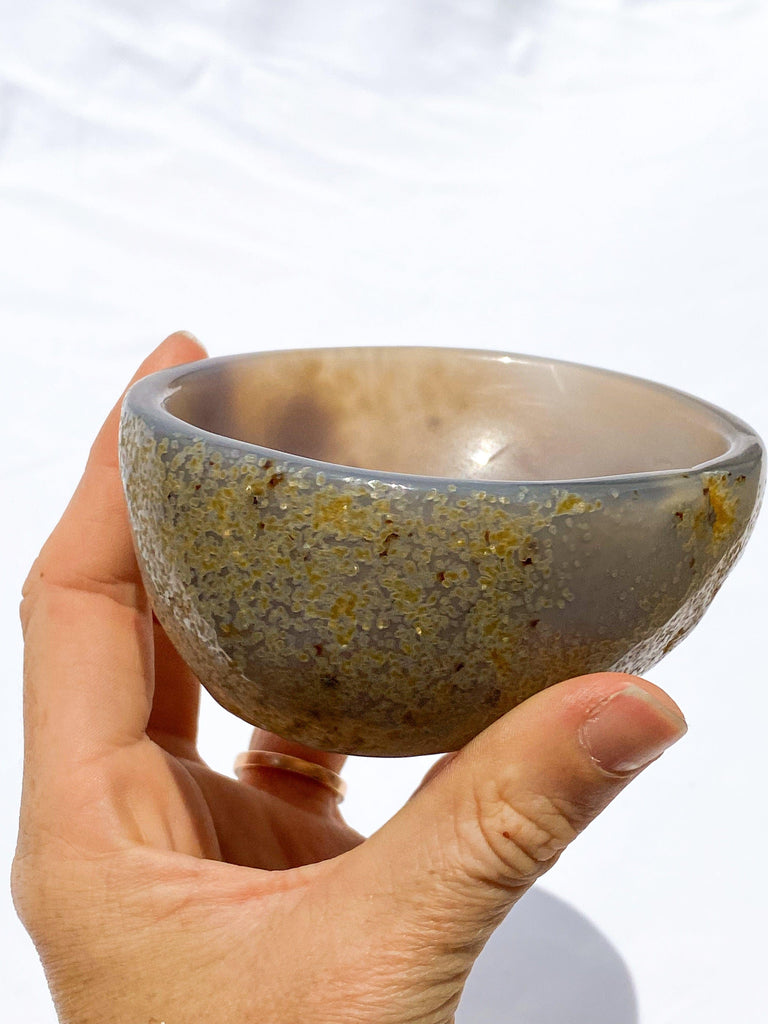 Natural Agate Carved Trinket Bowl - Unearthed Crystals