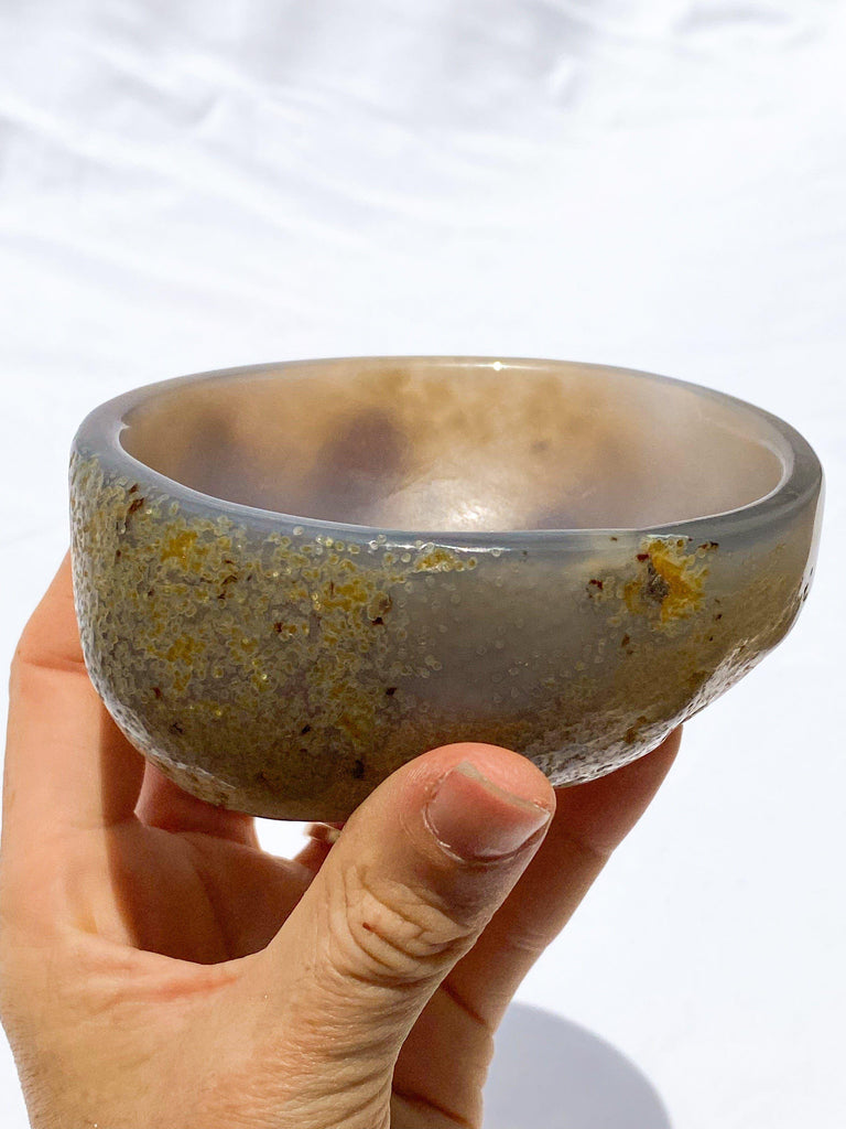 Natural Agate Carved Trinket Bowl - Unearthed Crystals