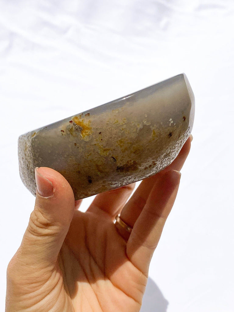 Natural Agate Carved Trinket Bowl - Unearthed Crystals