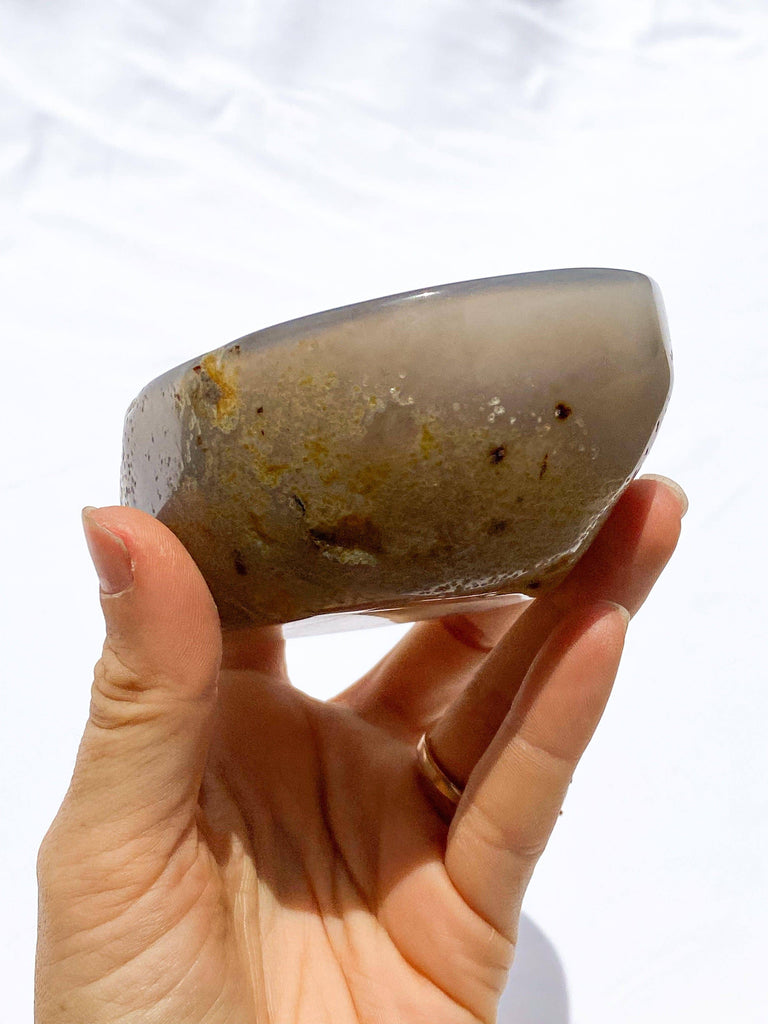 Natural Agate Carved Trinket Bowl - Unearthed Crystals