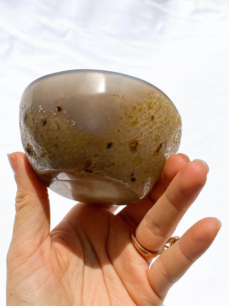 Natural Agate Carved Trinket Bowl - Unearthed Crystals