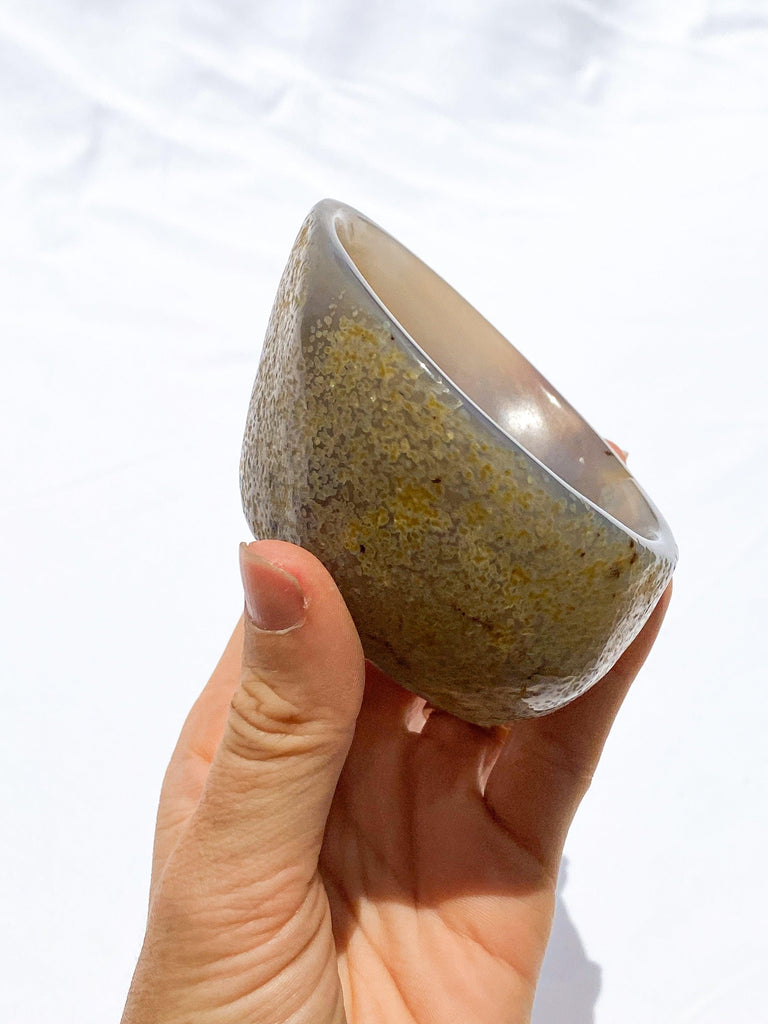 Natural Agate Carved Trinket Bowl - Unearthed Crystals