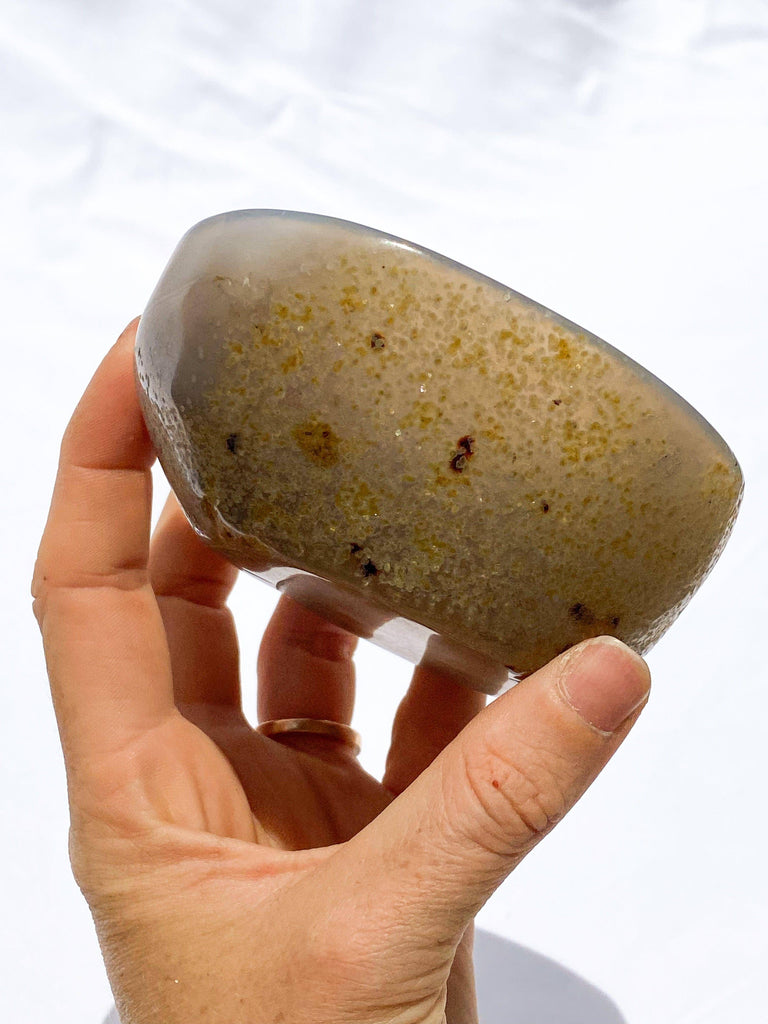 Natural Agate Carved Trinket Bowl - Unearthed Crystals
