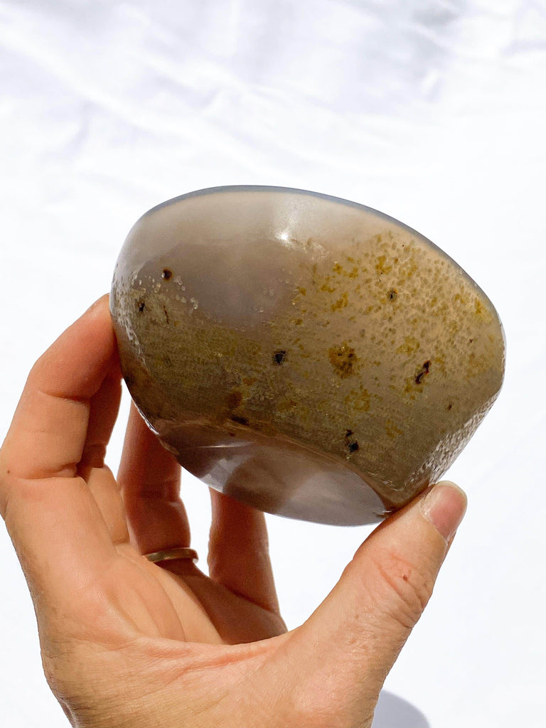 Natural Agate Carved Trinket Bowl - Unearthed Crystals
