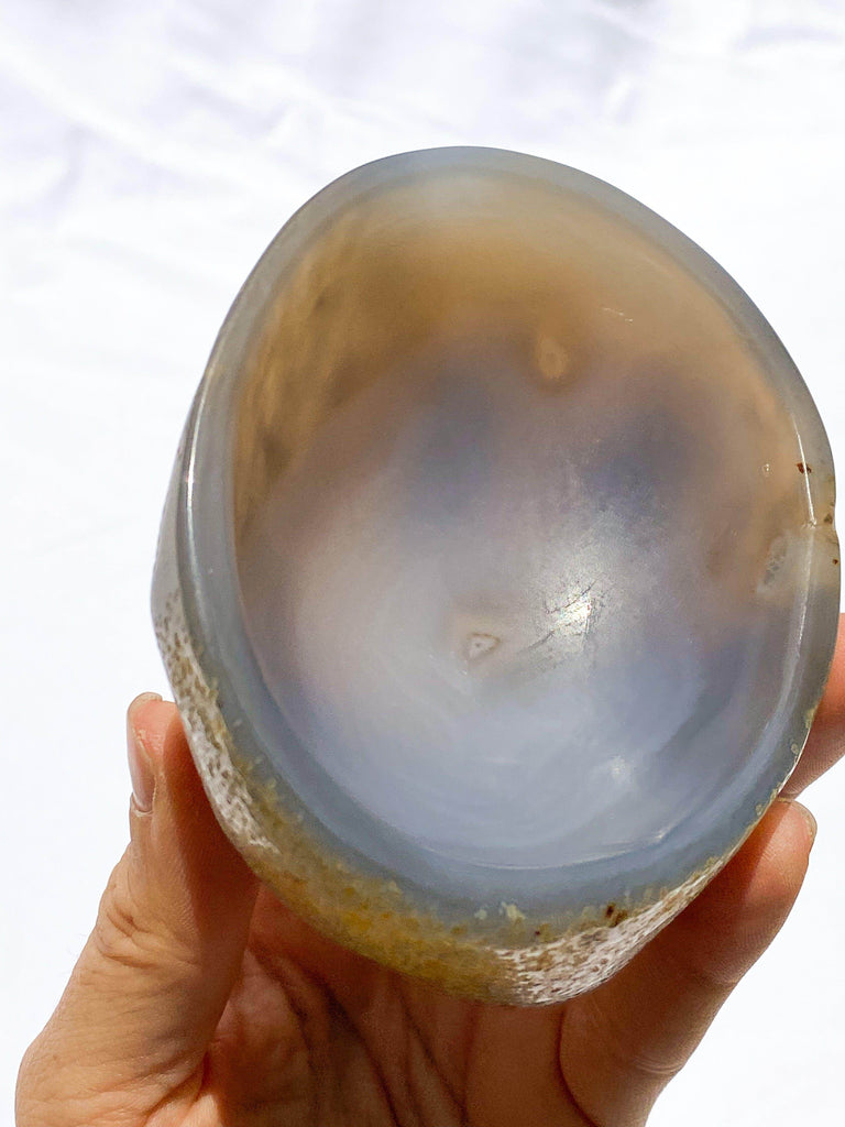 Natural Agate Carved Trinket Bowl - Unearthed Crystals