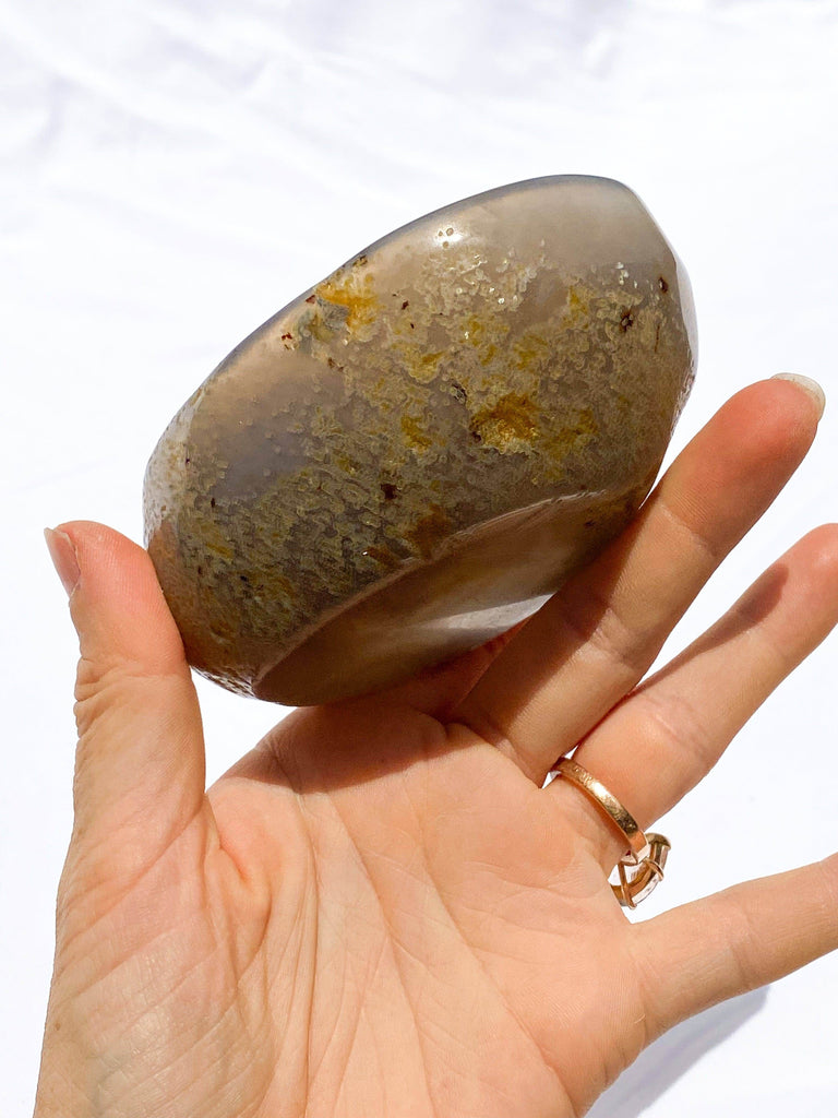 Natural Agate Carved Trinket Bowl - Unearthed Crystals