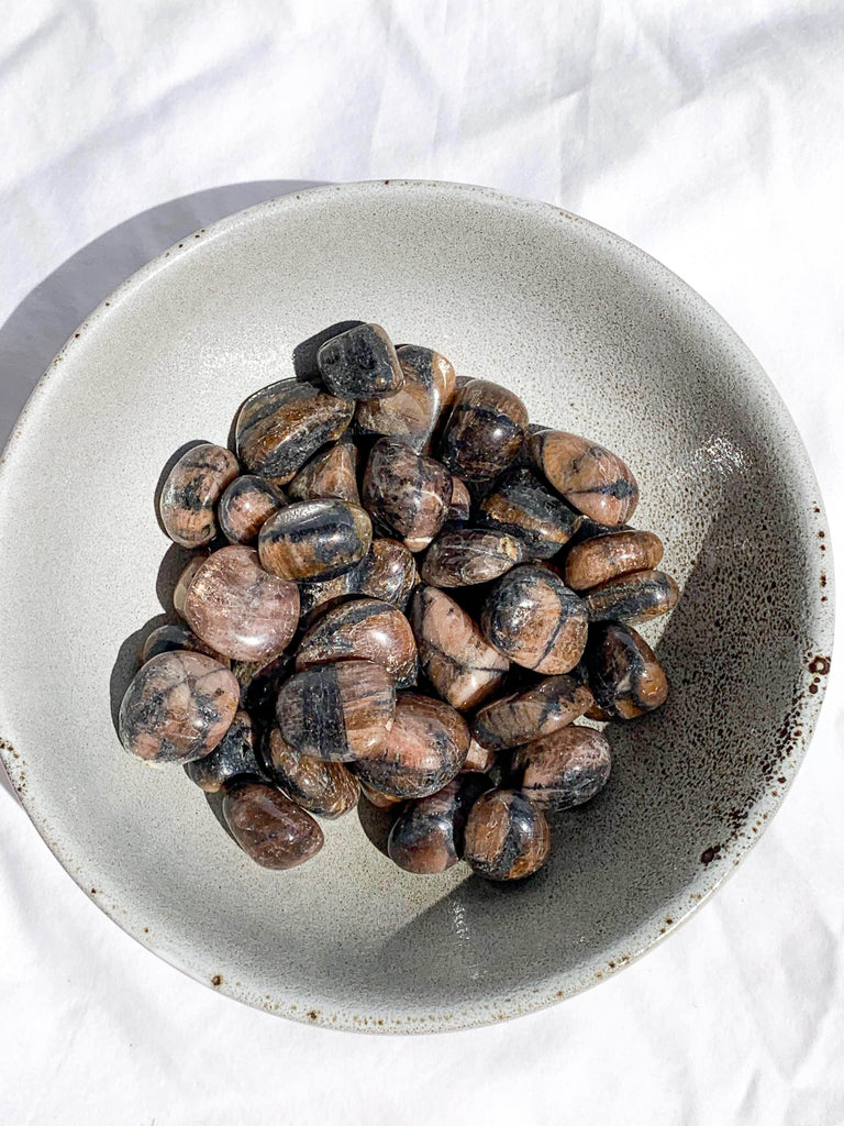 Chiastolite Tumble | Small - Unearthed Crystals