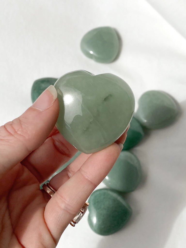 Green Aventurine Heart | Large - Unearthed Crystals