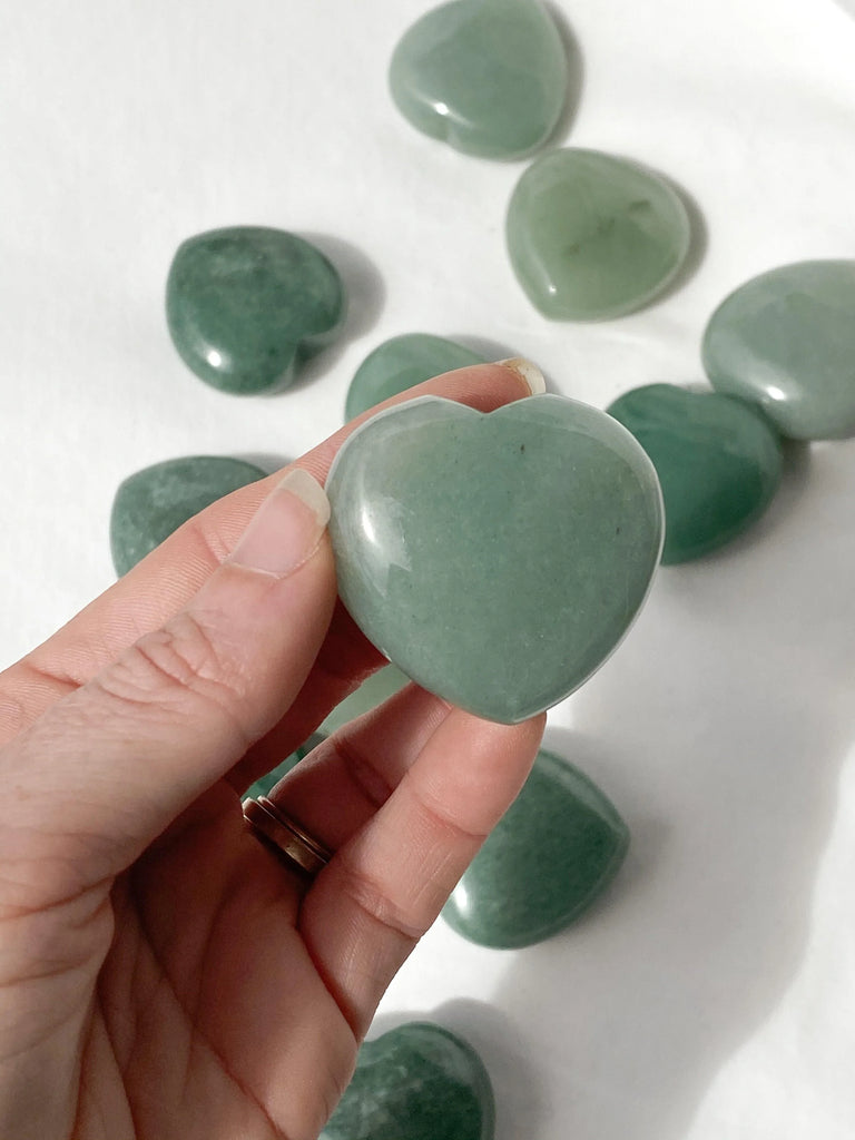 Green Aventurine Heart | Large - Unearthed Crystals