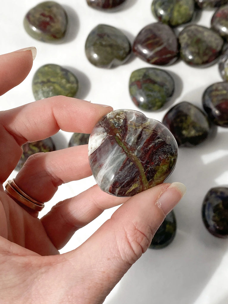 Dragon Blood Jasper Heart | Medium - Unearthed Crystals