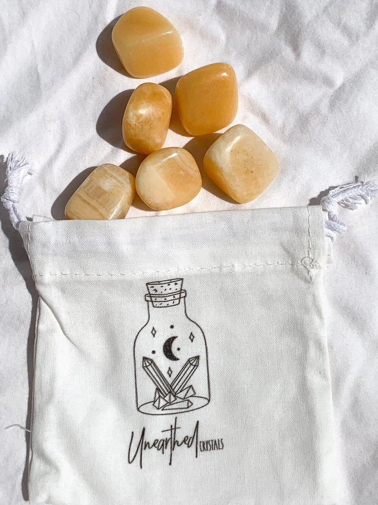 Orange Calcite Tumbles | Medium - Unearthed Crystals