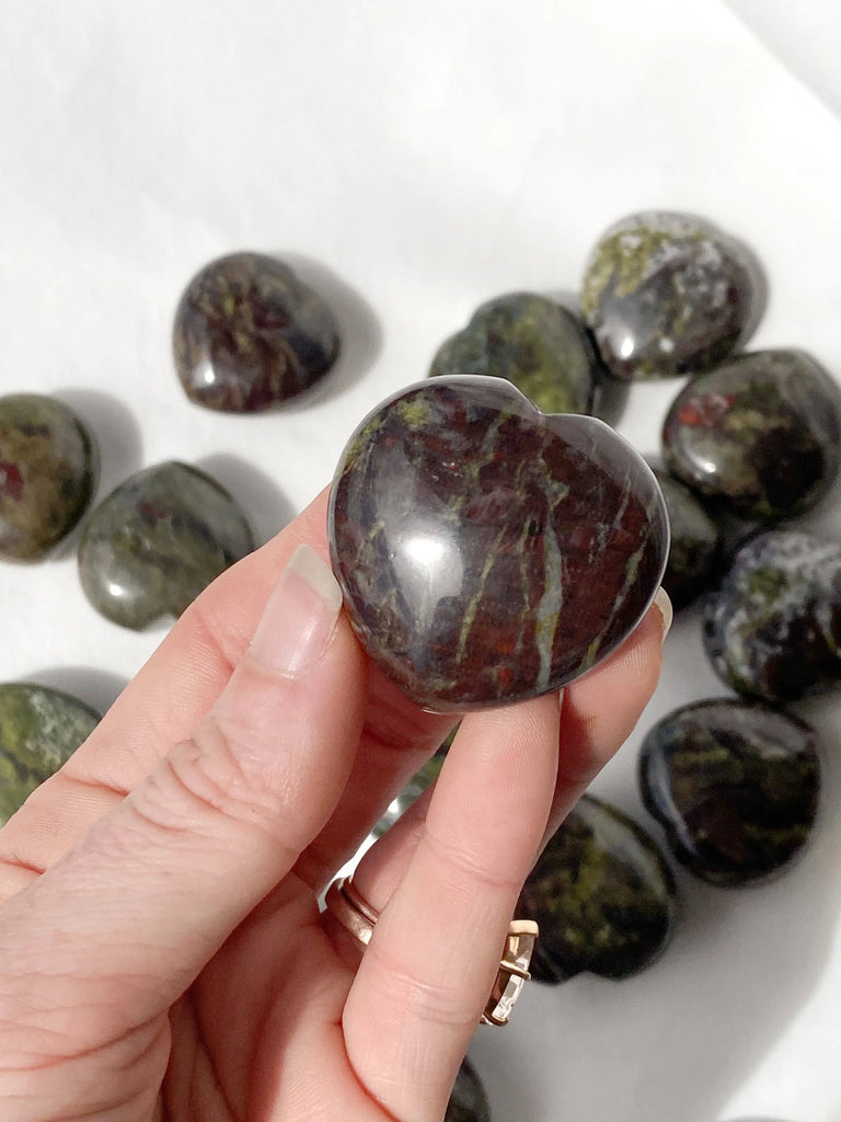 Dragon Blood Jasper Heart | Medium - Unearthed Crystals