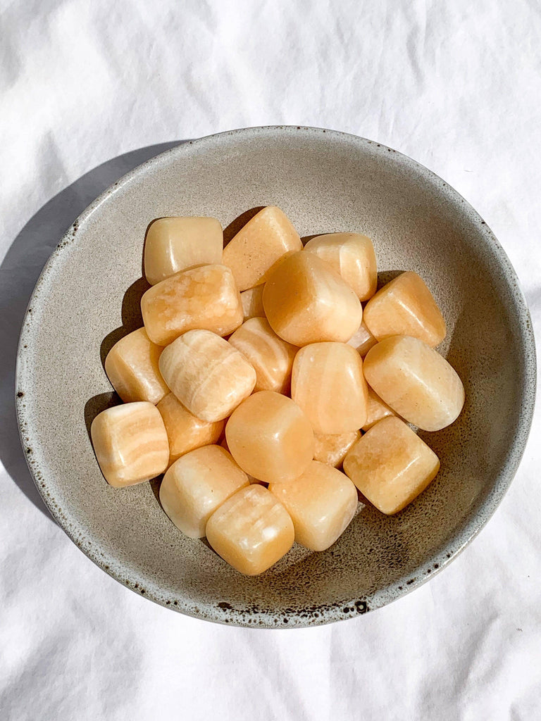 Orange Calcite Tumbles | Large - Unearthed Crystals