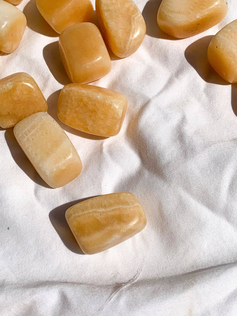 Orange Calcite Tumbles | Large - Unearthed Crystals