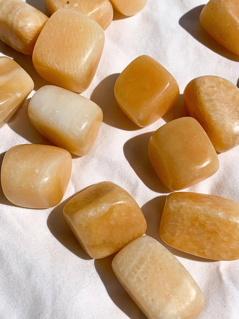 Orange Calcite Tumbles | Large - Unearthed Crystals