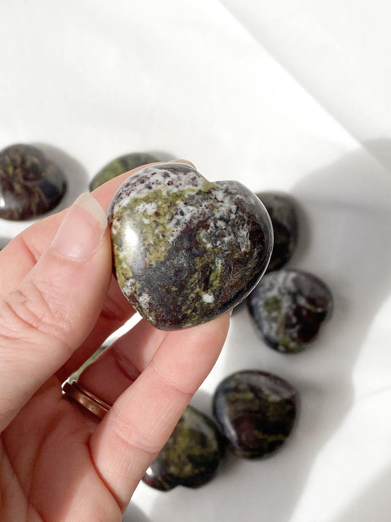 Dragon Blood Jasper Heart | Medium - Unearthed Crystals