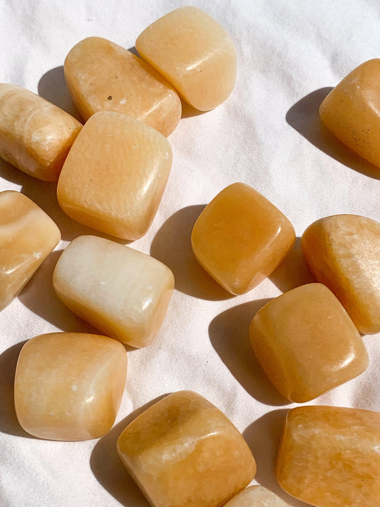 Orange Calcite Tumbles | Large - Unearthed Crystals