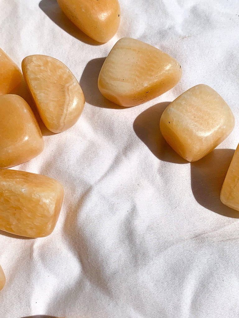 Orange Calcite Tumbles | Large - Unearthed Crystals