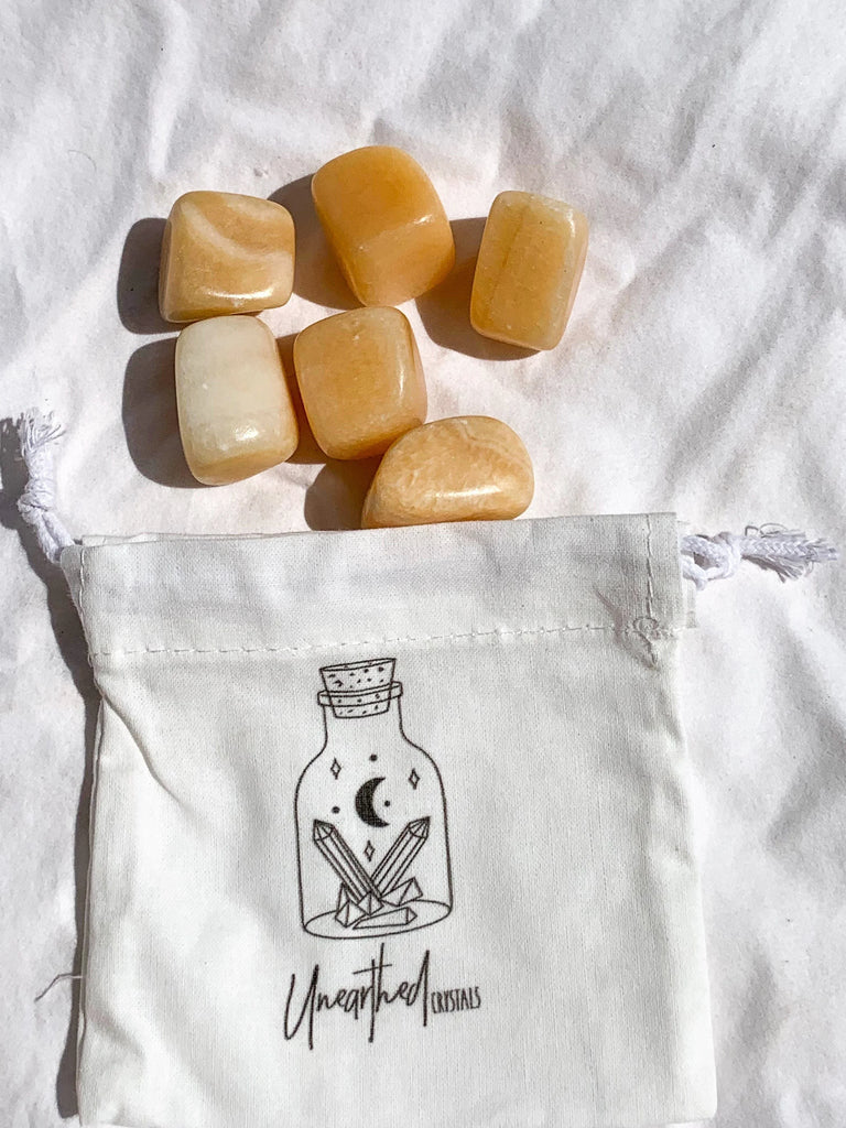 Orange Calcite Tumbles | Large - Unearthed Crystals