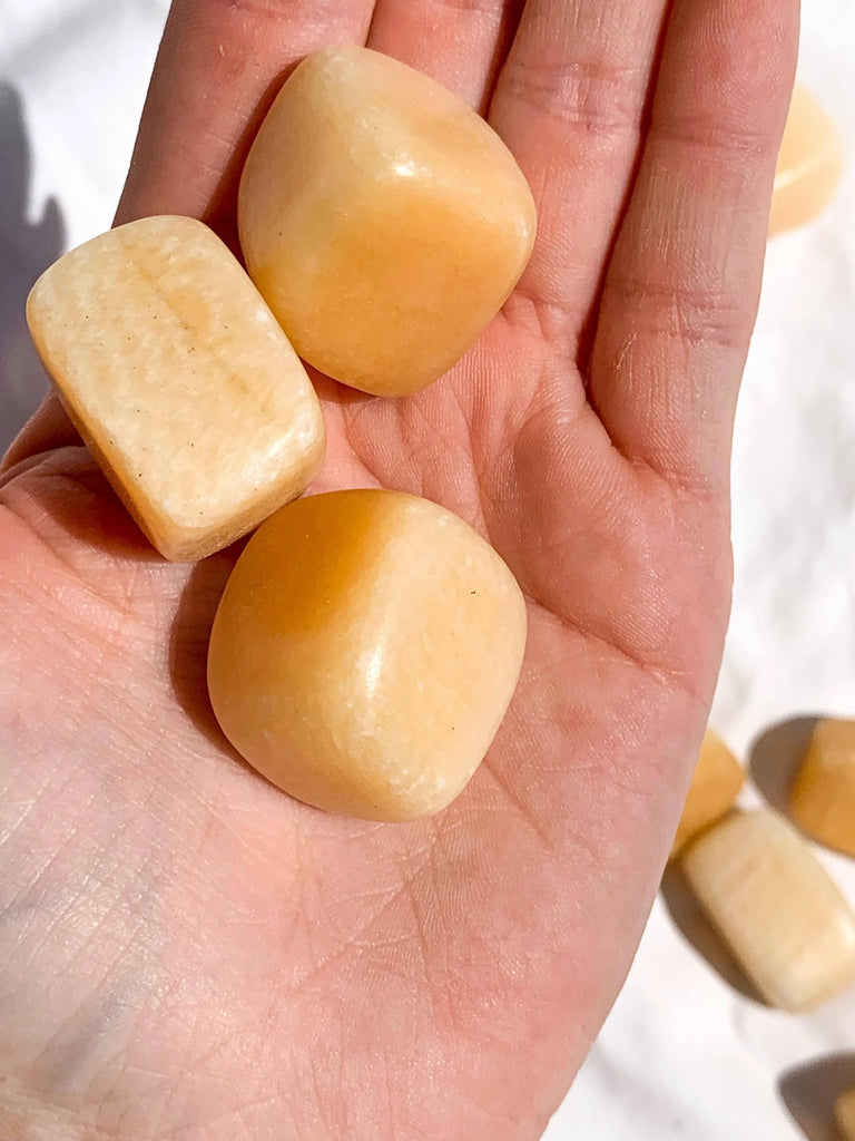 Orange Calcite Tumbles | Large - Unearthed Crystals