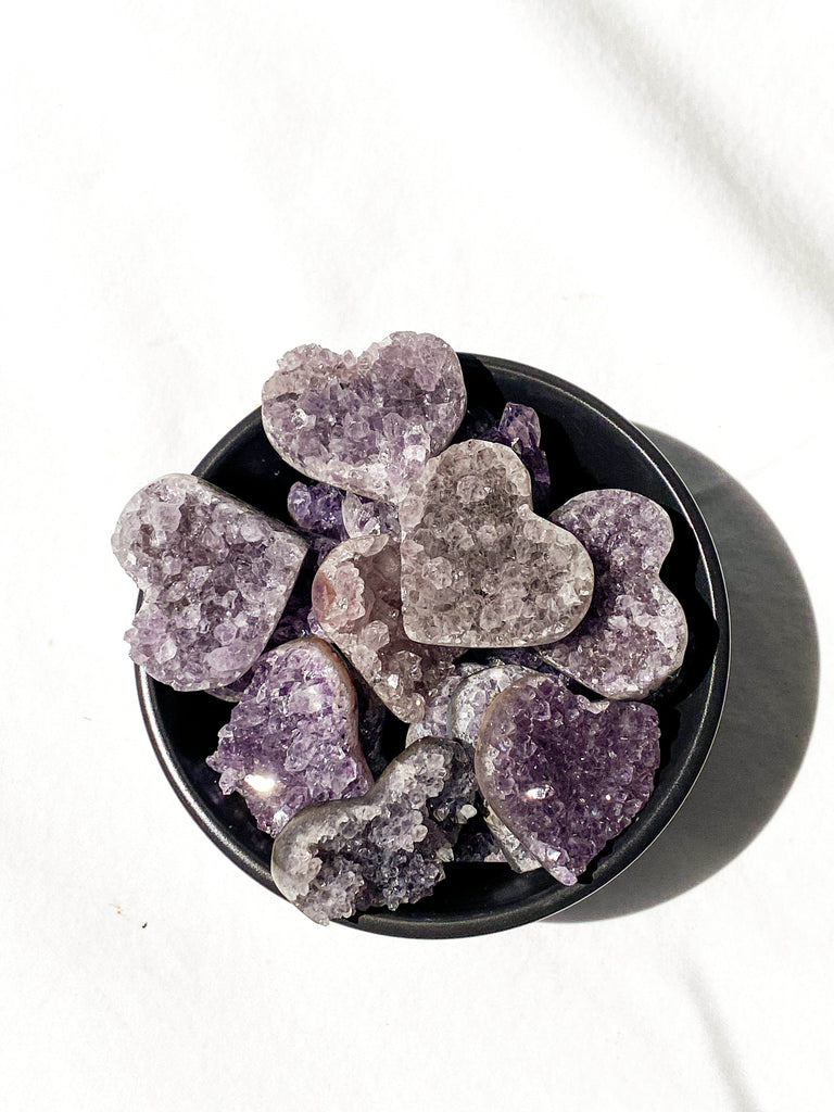 Uraguay Amethyst Druzy Heart | Medium - Unearthed Crystals