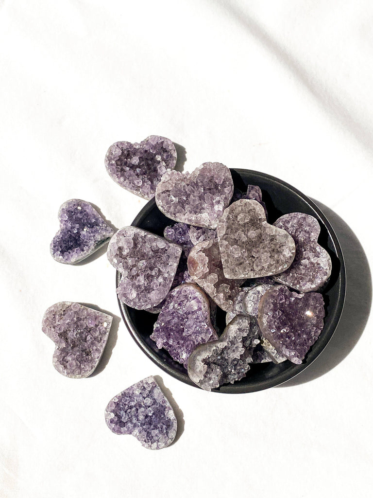 Uraguay Amethyst Druzy Heart | Medium - Unearthed Crystals