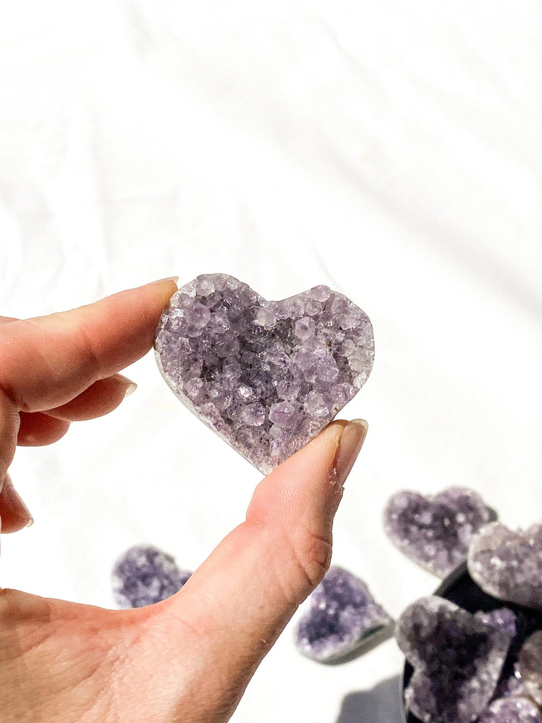 Uraguay Amethyst Druzy Heart | Medium - Unearthed Crystals