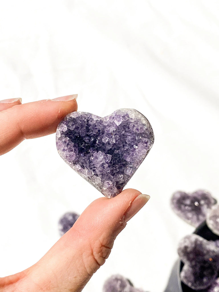 Uraguay Amethyst Druzy Heart | Medium - Unearthed Crystals