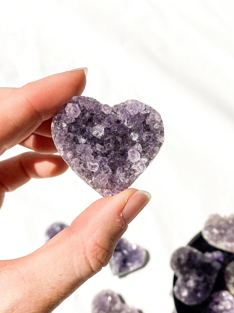Uraguay Amethyst Druzy Heart | Medium - Unearthed Crystals