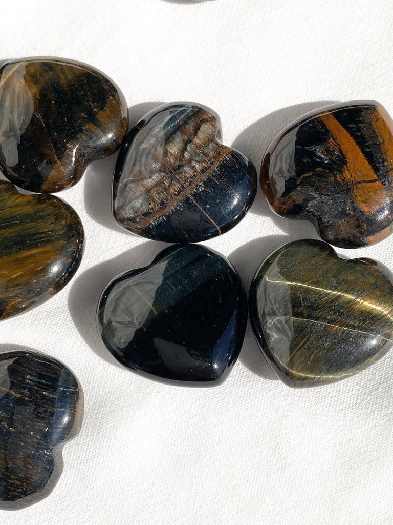 Hawk's Eye Heart | Mini - Unearthed Crystals