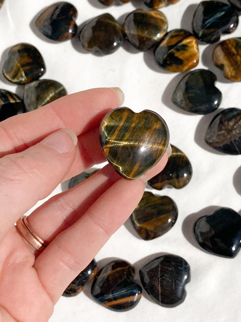 Hawk's Eye Heart | Mini - Unearthed Crystals