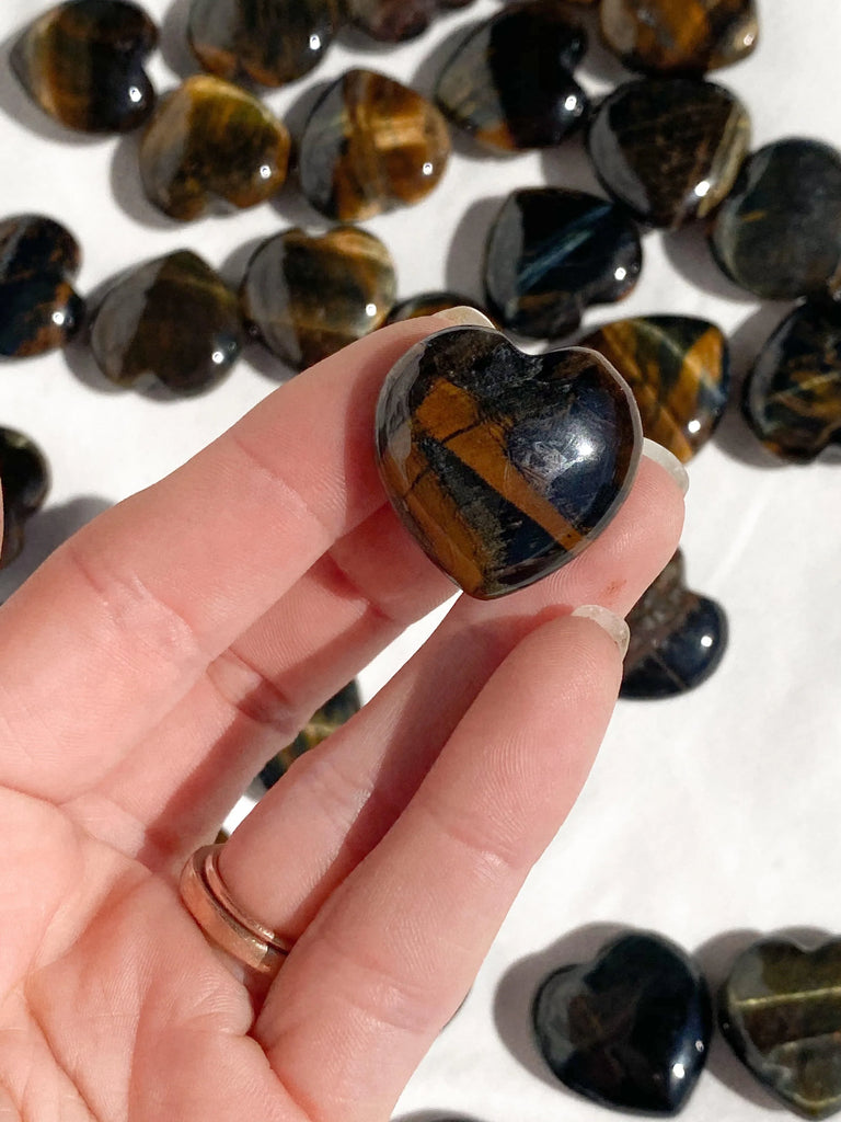 Hawk's Eye Heart | Mini - Unearthed Crystals