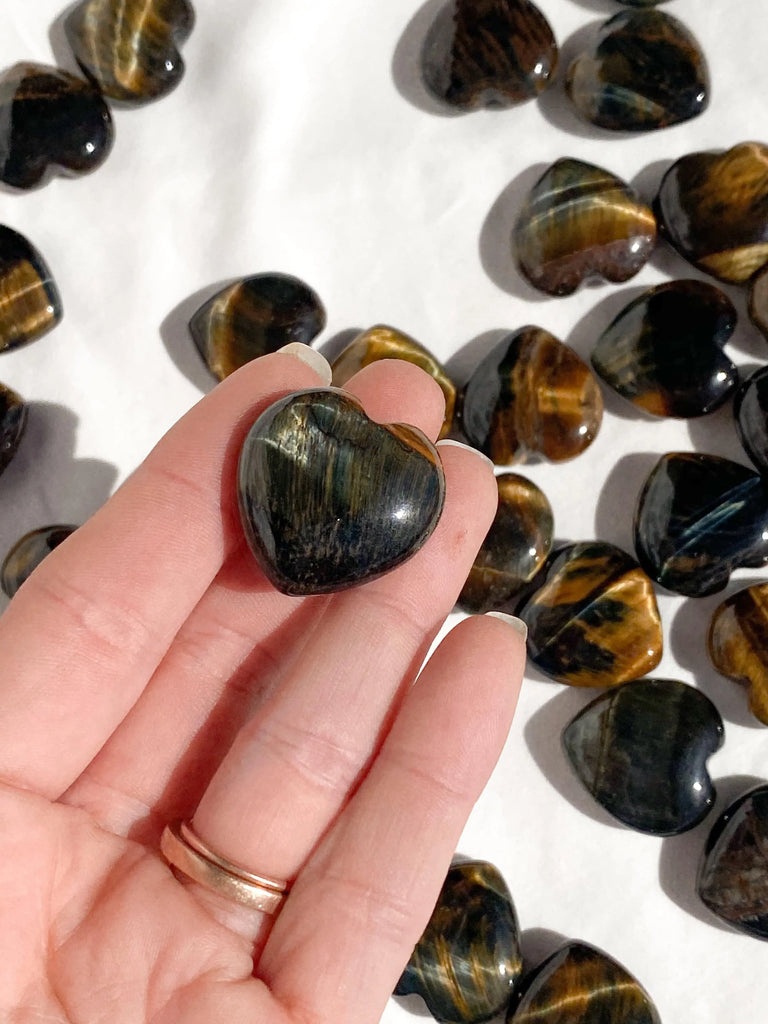 Hawk's Eye Heart | Mini - Unearthed Crystals