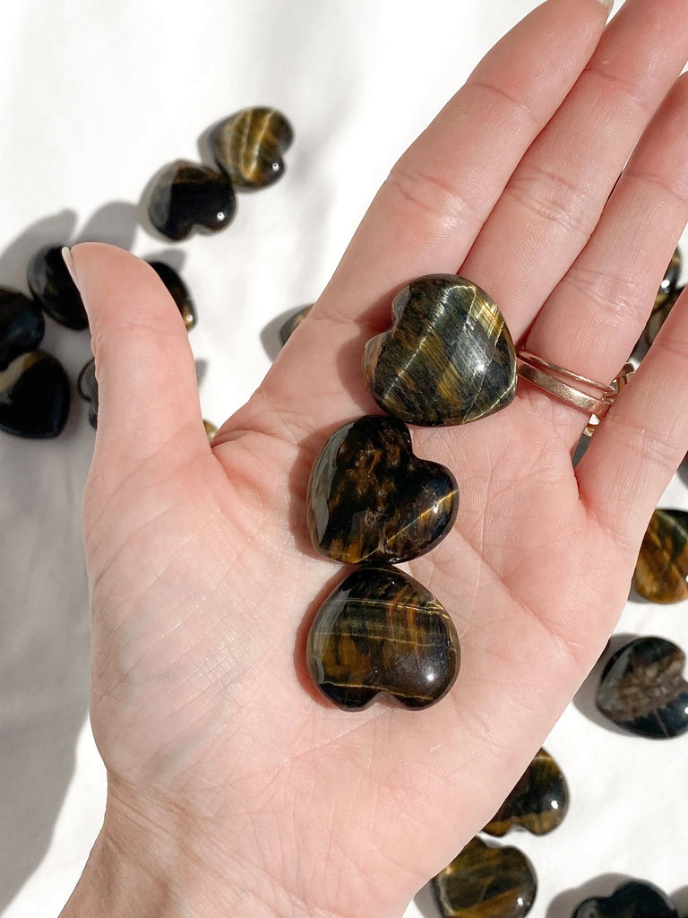 Hawk's Eye Heart | Mini - Unearthed Crystals