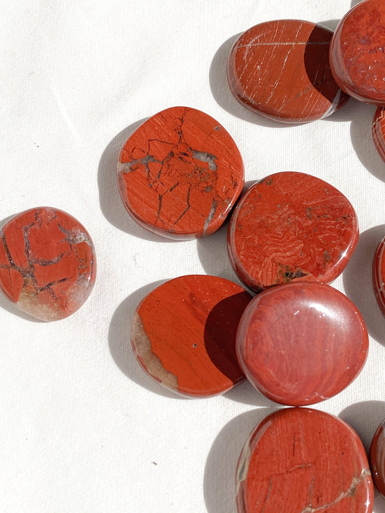 Red Jasper Coin - Unearthed Crystals