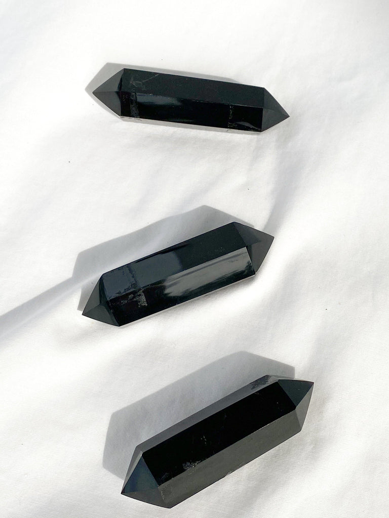 Black Obsidian Double Terminated Point | Small - Unearthed Crystals