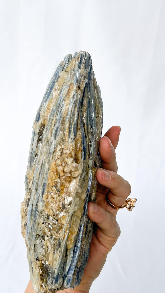 Kyanite + Quartz Cluster - Unearthed Crystals