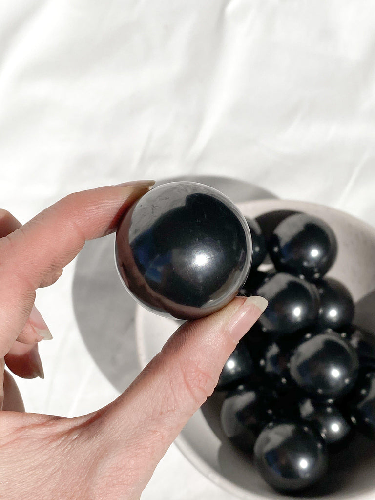 Shungite Sphere | 35mm - Unearthed Crystals